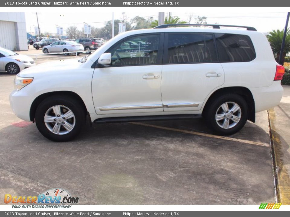 2013 Toyota Land Cruiser Blizzard White Pearl / Sandstone Photo #5