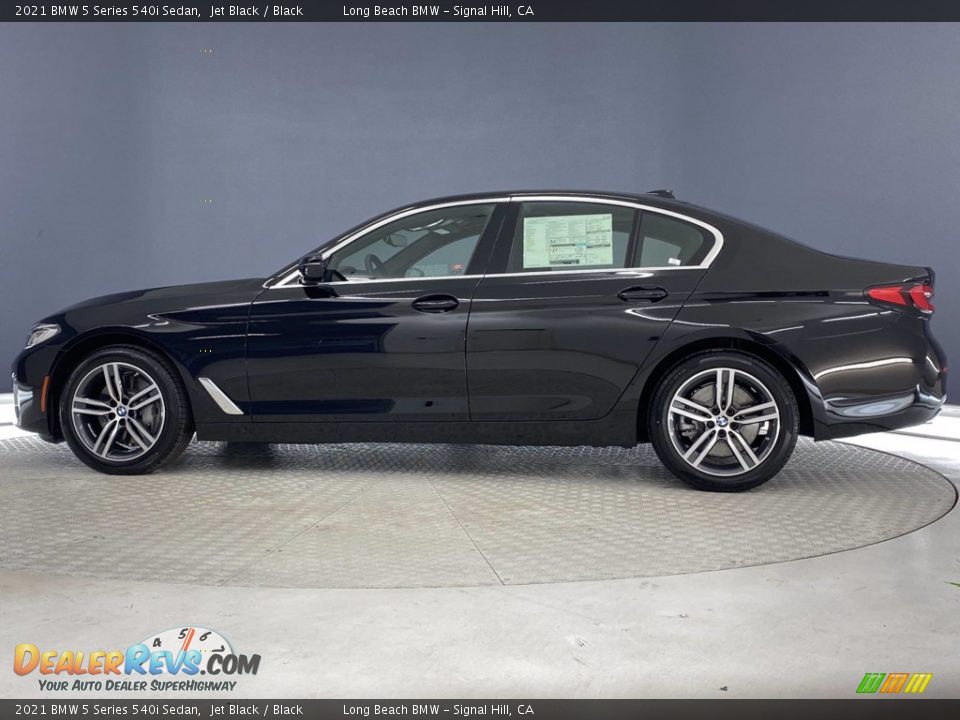 2021 BMW 5 Series 540i Sedan Jet Black / Black Photo #9