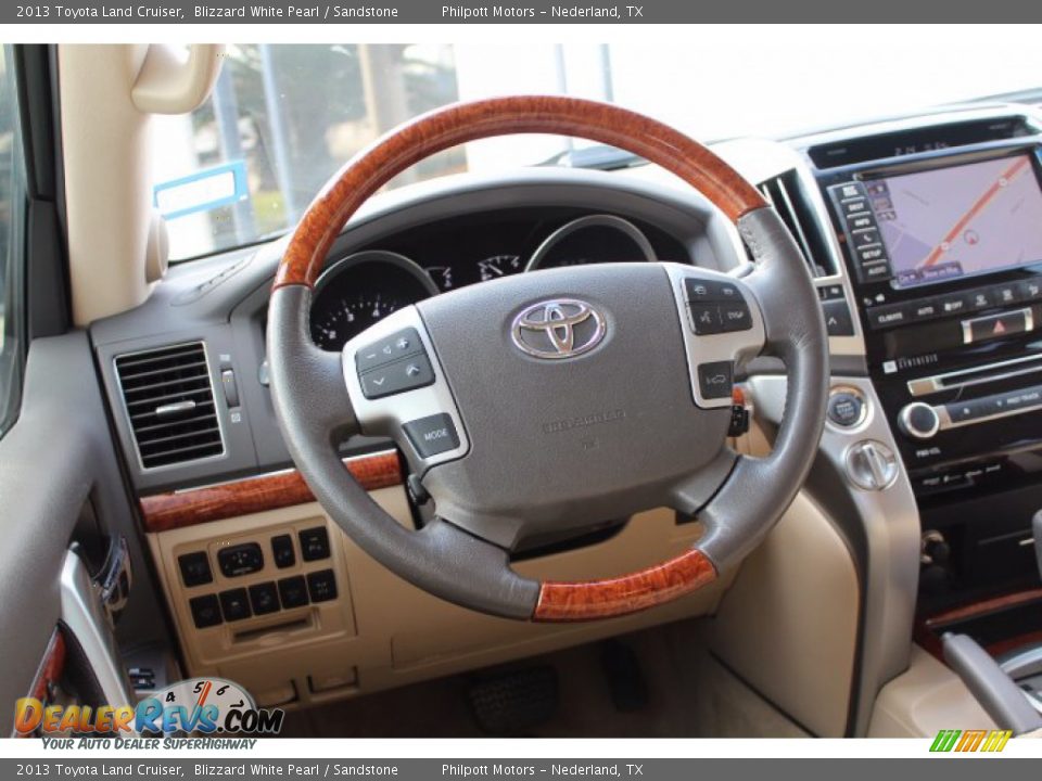 2013 Toyota Land Cruiser Blizzard White Pearl / Sandstone Photo #24