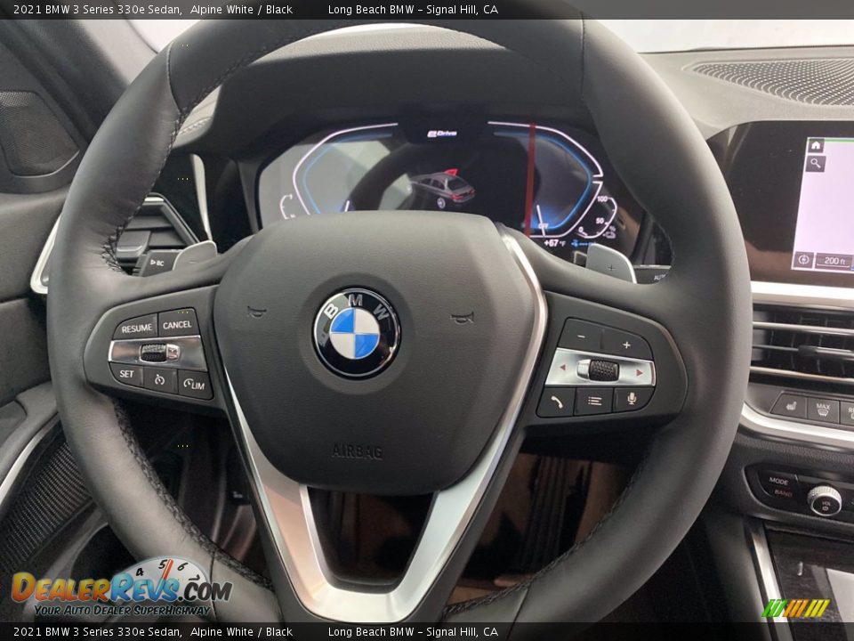 2021 BMW 3 Series 330e Sedan Alpine White / Black Photo #36