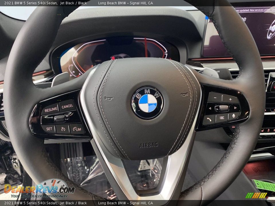 2021 BMW 5 Series 540i Sedan Jet Black / Black Photo #19