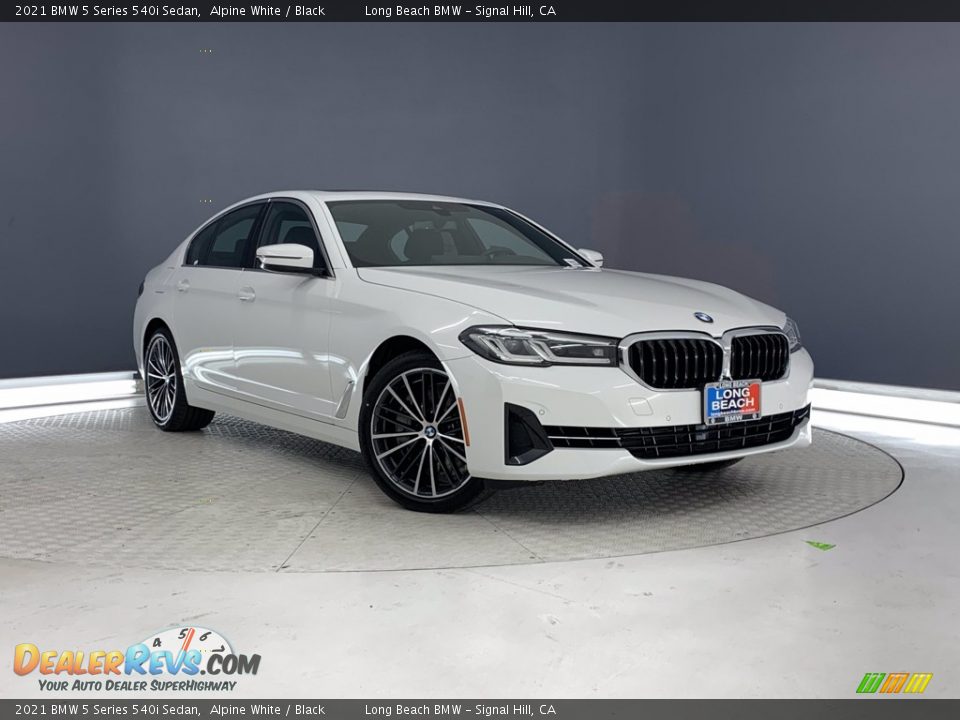 2021 BMW 5 Series 540i Sedan Alpine White / Black Photo #1