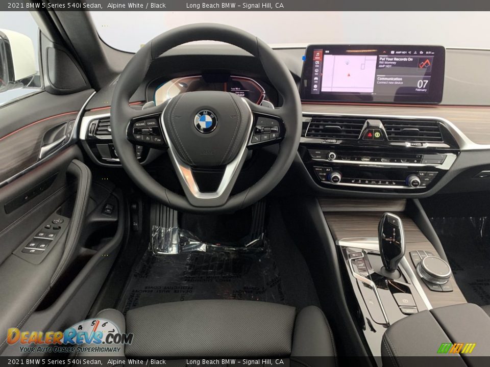 2021 BMW 5 Series 540i Sedan Alpine White / Black Photo #5