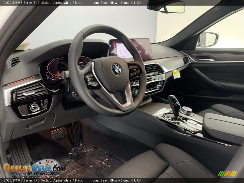 2021 BMW 5 Series 540i Sedan Alpine White / Black Photo #7