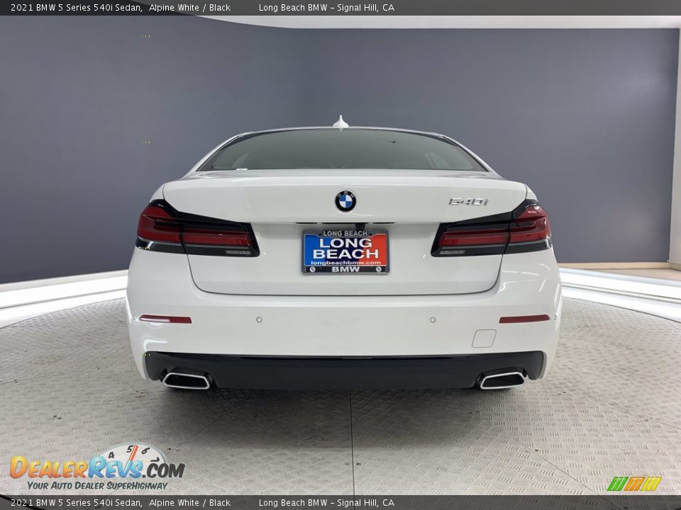 2021 BMW 5 Series 540i Sedan Alpine White / Black Photo #15