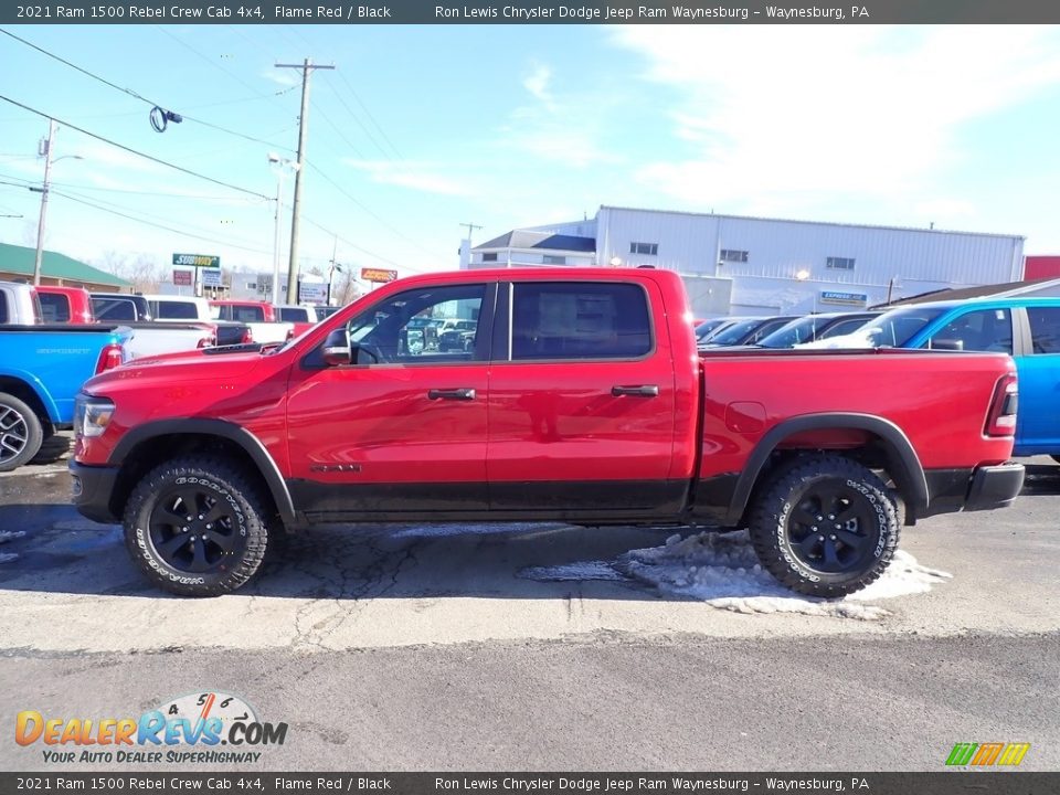 2021 Ram 1500 Rebel Crew Cab 4x4 Flame Red / Black Photo #3