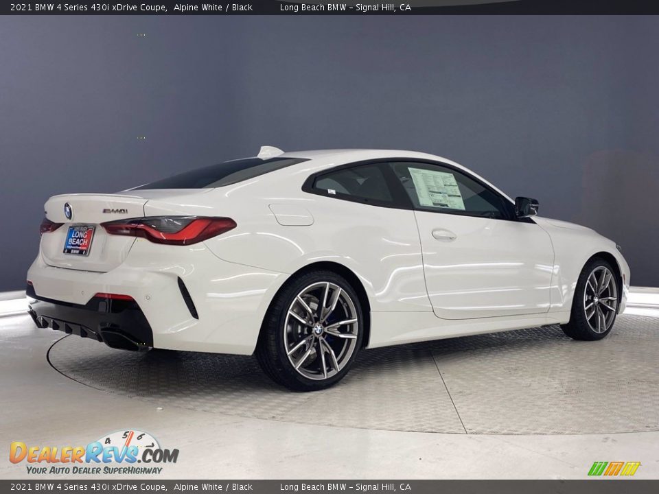 2021 BMW 4 Series 430i xDrive Coupe Alpine White / Black Photo #9