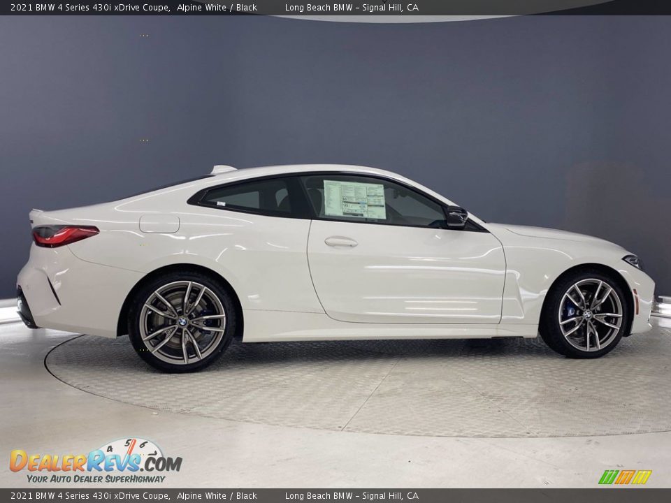 2021 BMW 4 Series 430i xDrive Coupe Alpine White / Black Photo #10