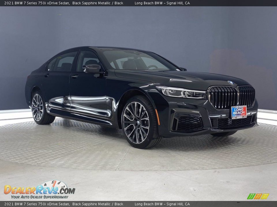 2021 BMW 7 Series 750i xDrive Sedan Black Sapphire Metallic / Black Photo #1