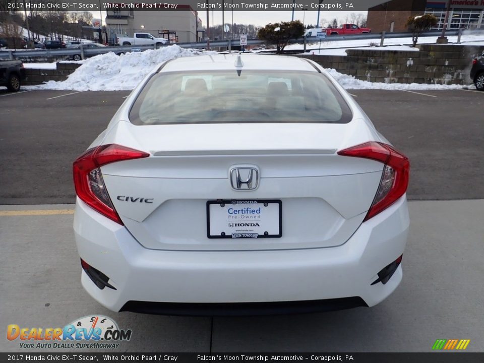 2017 Honda Civic EX-T Sedan White Orchid Pearl / Gray Photo #4