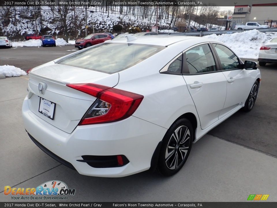 2017 Honda Civic EX-T Sedan White Orchid Pearl / Gray Photo #6