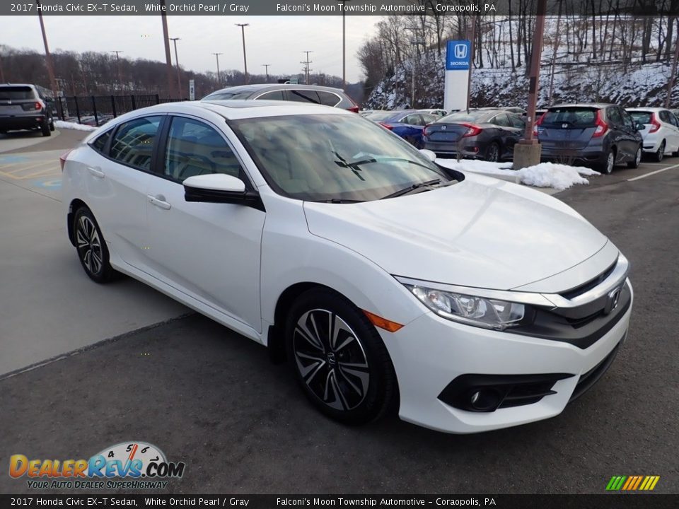 2017 Honda Civic EX-T Sedan White Orchid Pearl / Gray Photo #8