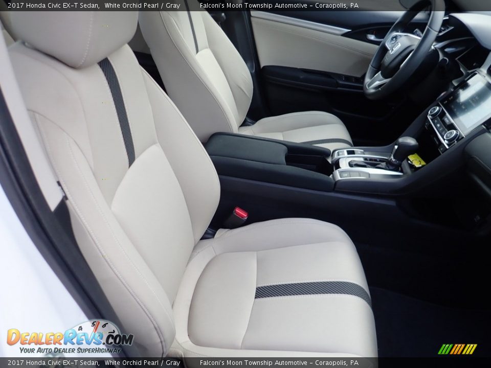 2017 Honda Civic EX-T Sedan White Orchid Pearl / Gray Photo #11