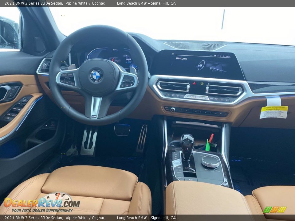 2021 BMW 3 Series 330e Sedan Alpine White / Cognac Photo #2