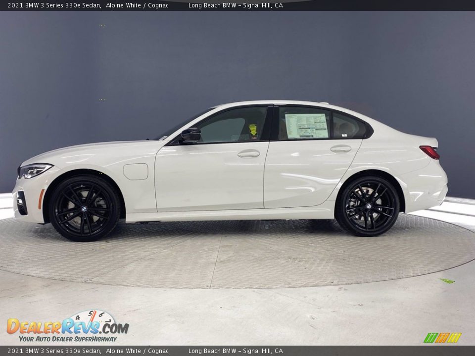 2021 BMW 3 Series 330e Sedan Alpine White / Cognac Photo #6