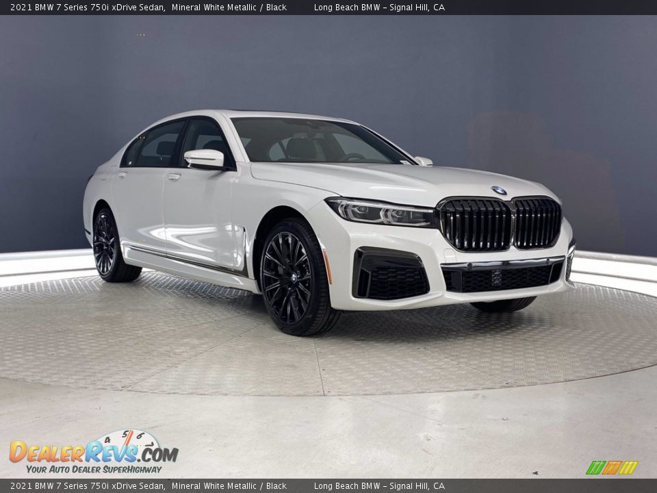 2021 BMW 7 Series 750i xDrive Sedan Mineral White Metallic / Black Photo #1