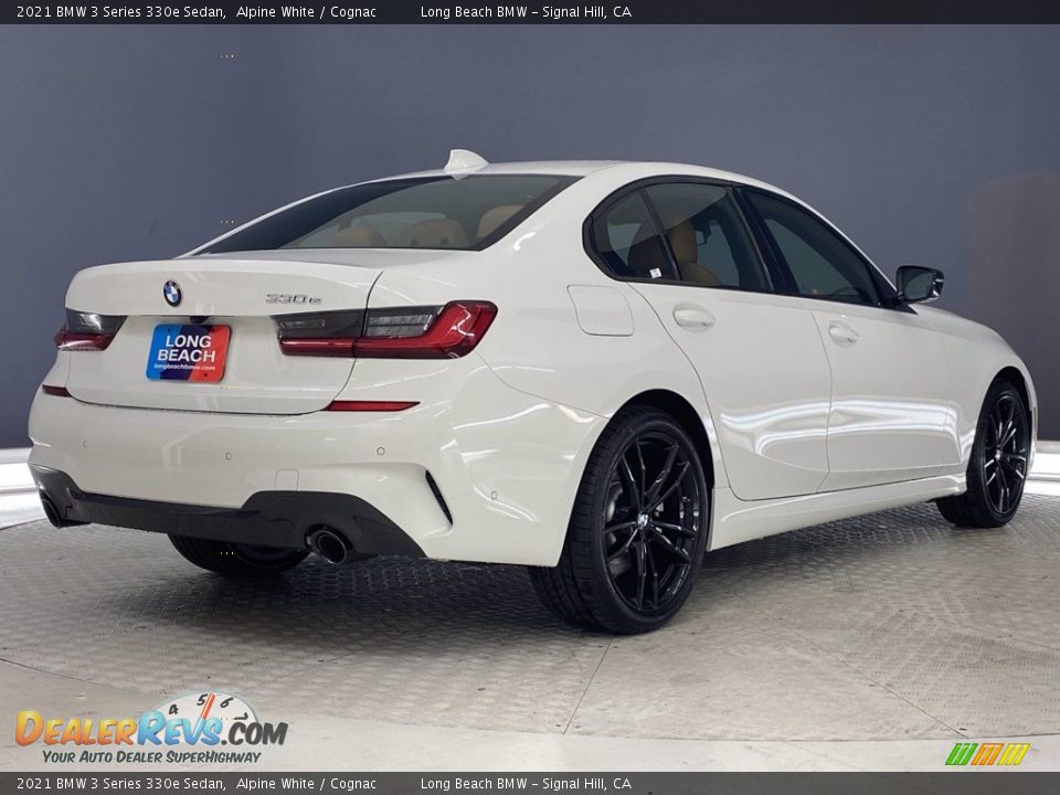 2021 BMW 3 Series 330e Sedan Alpine White / Cognac Photo #10