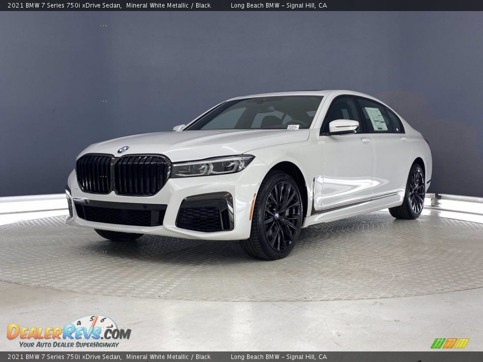 2021 BMW 7 Series 750i xDrive Sedan Mineral White Metallic / Black Photo #5