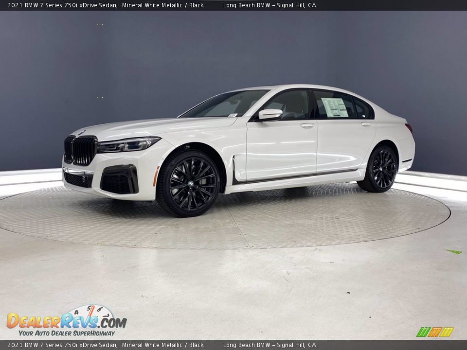 2021 BMW 7 Series 750i xDrive Sedan Mineral White Metallic / Black Photo #6