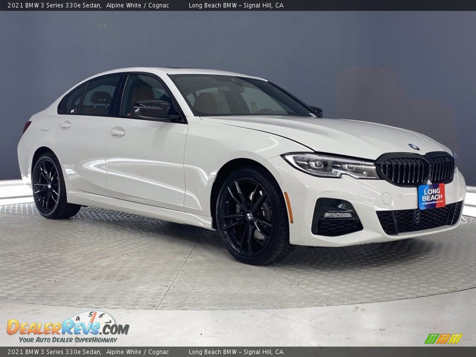 2021 BMW 3 Series 330e Sedan Alpine White / Cognac Photo #12