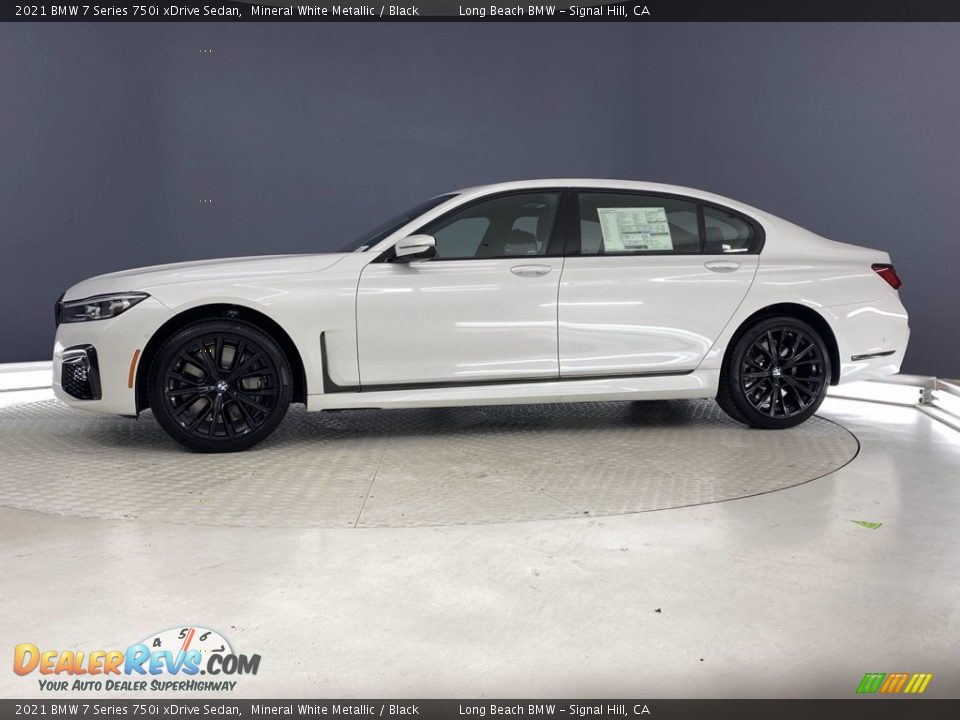 2021 BMW 7 Series 750i xDrive Sedan Mineral White Metallic / Black Photo #7