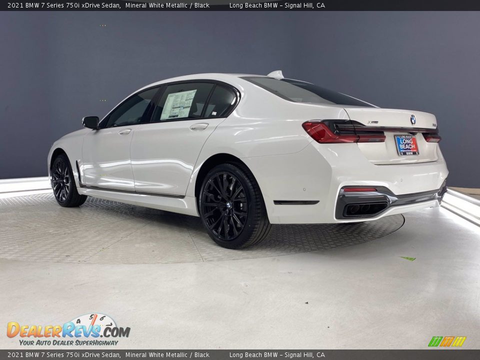 2021 BMW 7 Series 750i xDrive Sedan Mineral White Metallic / Black Photo #8