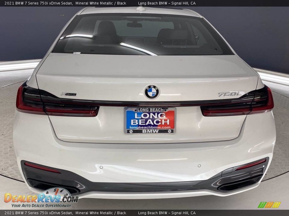 2021 BMW 7 Series 750i xDrive Sedan Mineral White Metallic / Black Photo #9