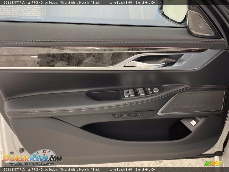 2021 BMW 7 Series 750i xDrive Sedan Mineral White Metallic / Black Photo #13