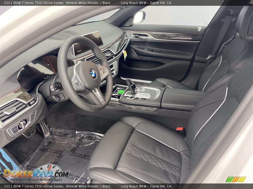 2021 BMW 7 Series 750i xDrive Sedan Mineral White Metallic / Black Photo #14