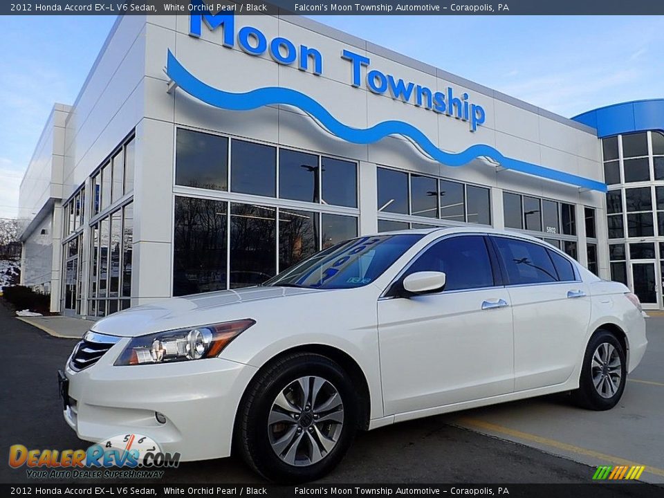 2012 Honda Accord EX-L V6 Sedan White Orchid Pearl / Black Photo #1