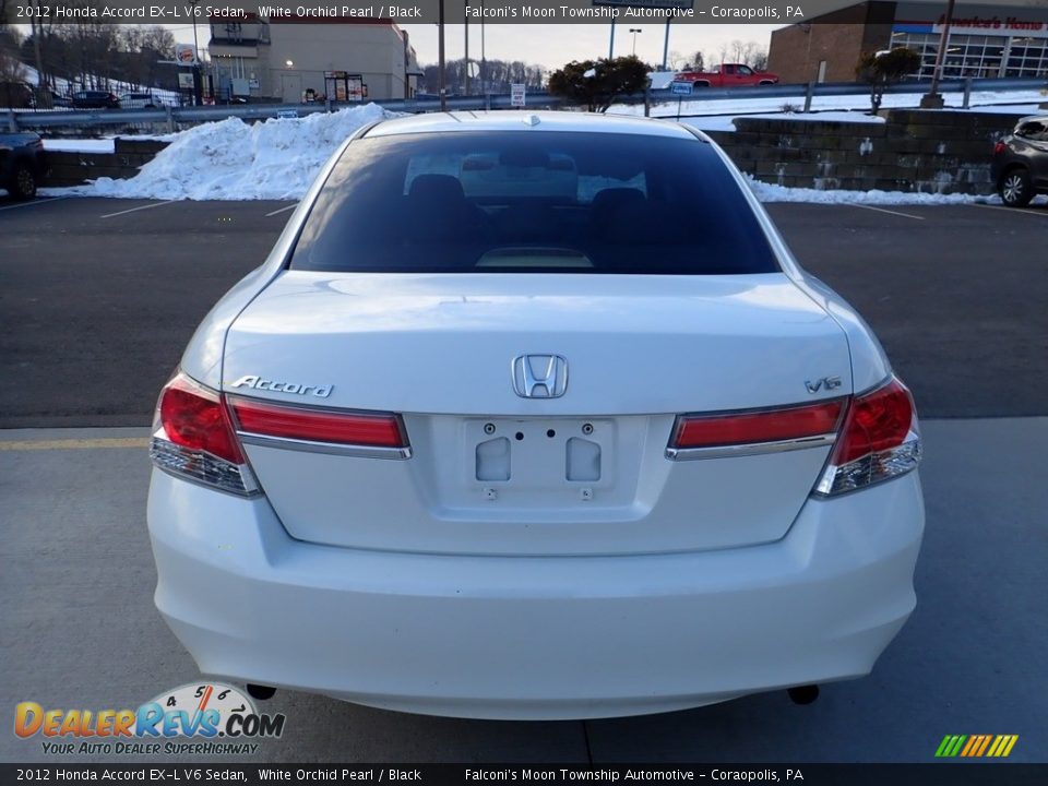 2012 Honda Accord EX-L V6 Sedan White Orchid Pearl / Black Photo #4