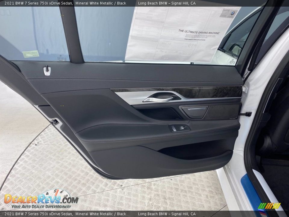 2021 BMW 7 Series 750i xDrive Sedan Mineral White Metallic / Black Photo #18