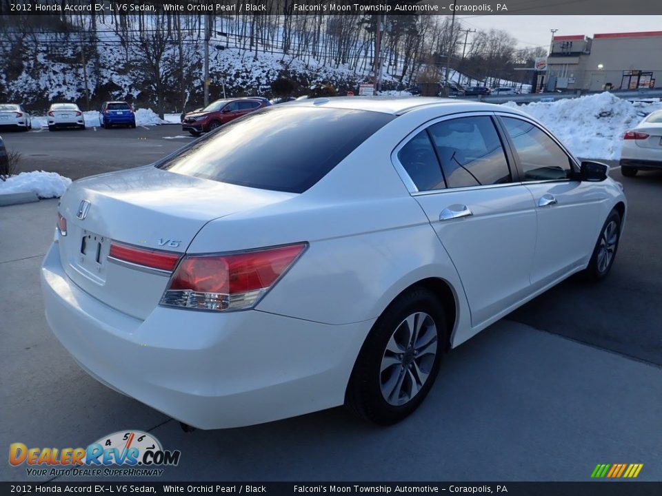 2012 Honda Accord EX-L V6 Sedan White Orchid Pearl / Black Photo #5