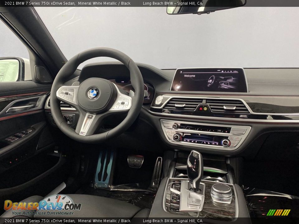 2021 BMW 7 Series 750i xDrive Sedan Mineral White Metallic / Black Photo #20