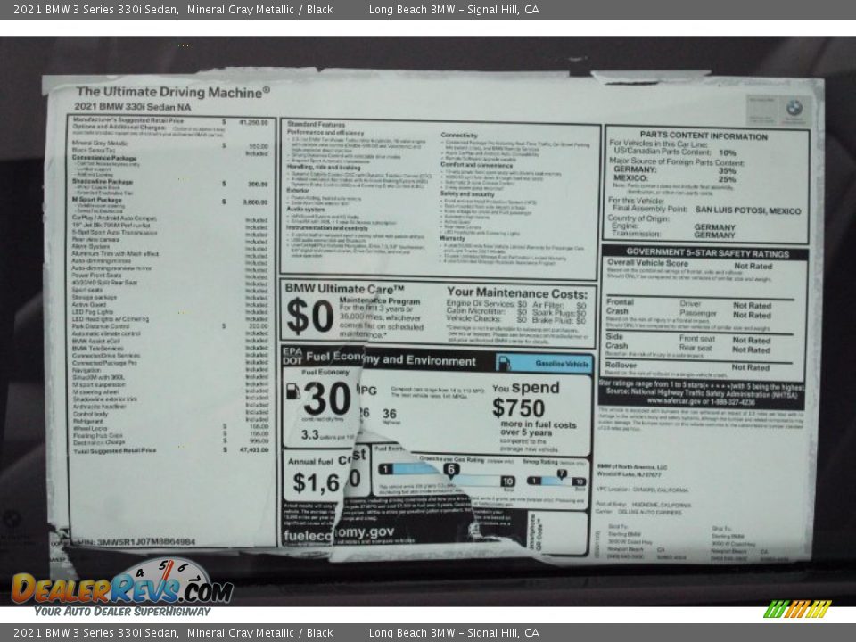 2021 BMW 3 Series 330i Sedan Mineral Gray Metallic / Black Photo #26