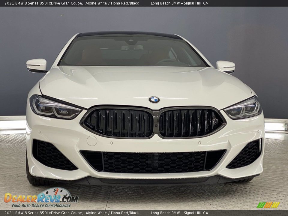 2021 BMW 8 Series 850i xDrive Gran Coupe Alpine White / Fiona Red/Black Photo #5