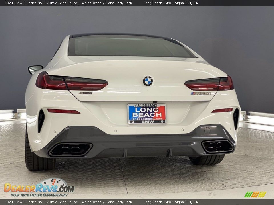 2021 BMW 8 Series 850i xDrive Gran Coupe Alpine White / Fiona Red/Black Photo #9