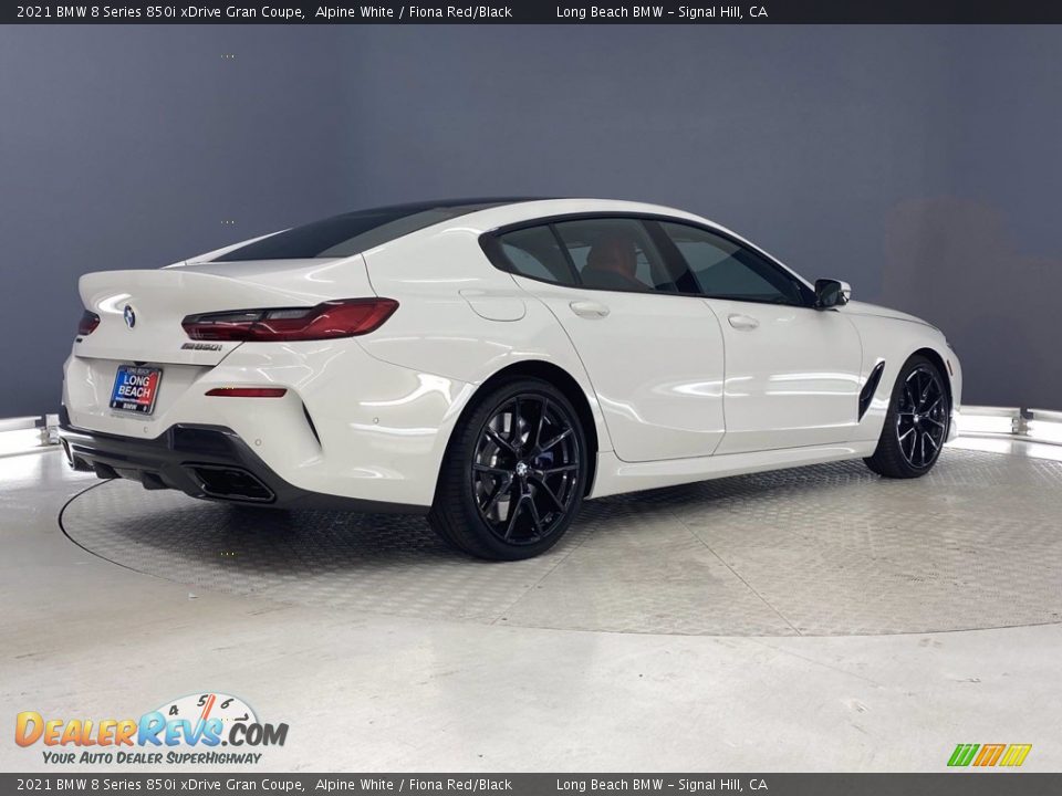 2021 BMW 8 Series 850i xDrive Gran Coupe Alpine White / Fiona Red/Black Photo #10