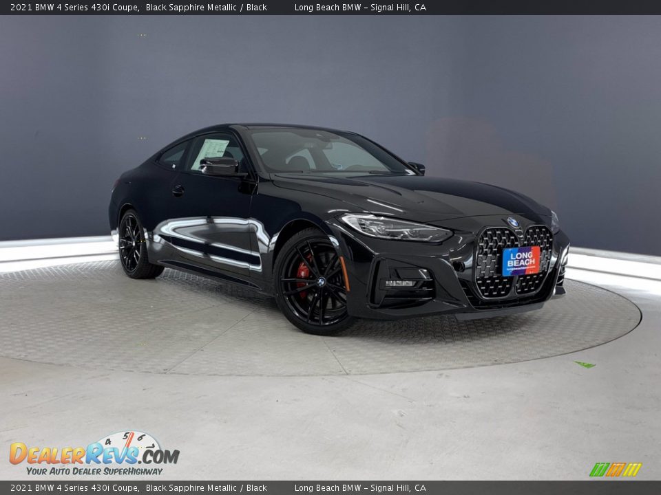 2021 BMW 4 Series 430i Coupe Black Sapphire Metallic / Black Photo #1