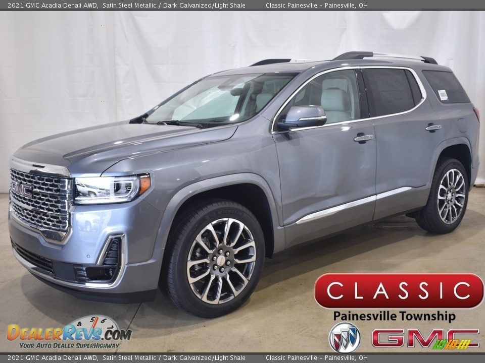 2021 GMC Acadia Denali AWD Satin Steel Metallic / Dark Galvanized/Light Shale Photo #1