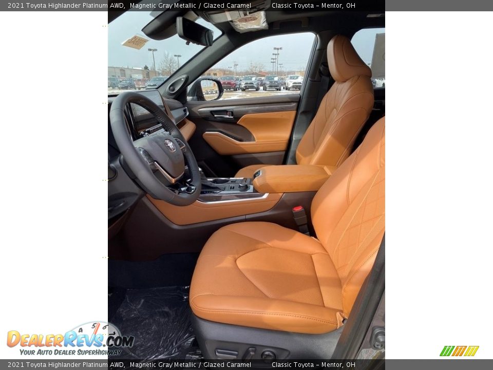 2021 Toyota Highlander Platinum AWD Magnetic Gray Metallic / Glazed Caramel Photo #2