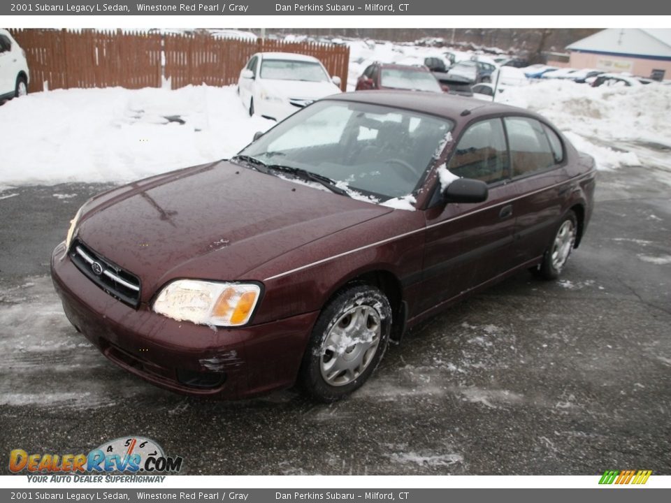 2001 Subaru Legacy L Sedan Winestone Red Pearl / Gray Photo #1