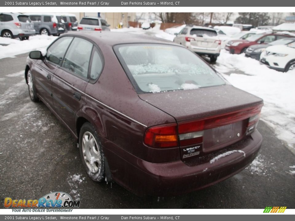 2001 Subaru Legacy L Sedan Winestone Red Pearl / Gray Photo #7