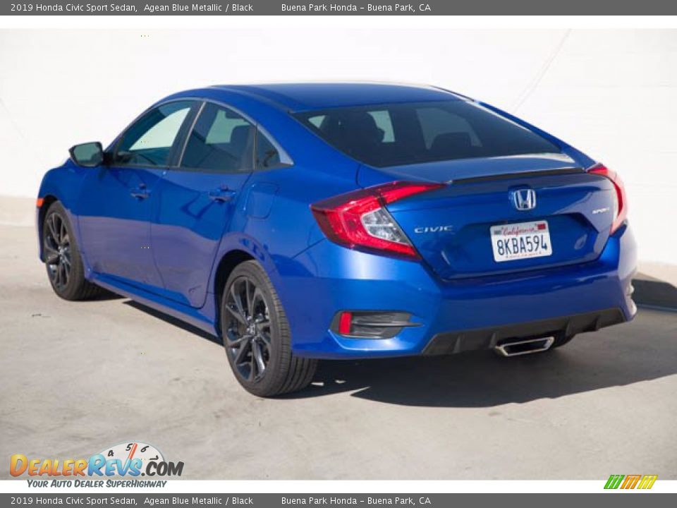 2019 Honda Civic Sport Sedan Agean Blue Metallic / Black Photo #2