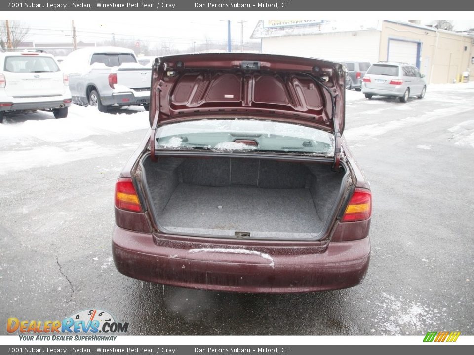 2001 Subaru Legacy L Sedan Winestone Red Pearl / Gray Photo #13