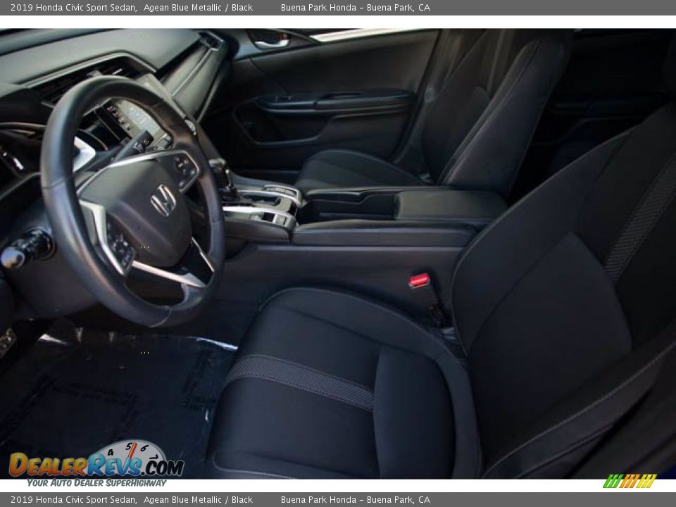 2019 Honda Civic Sport Sedan Agean Blue Metallic / Black Photo #3