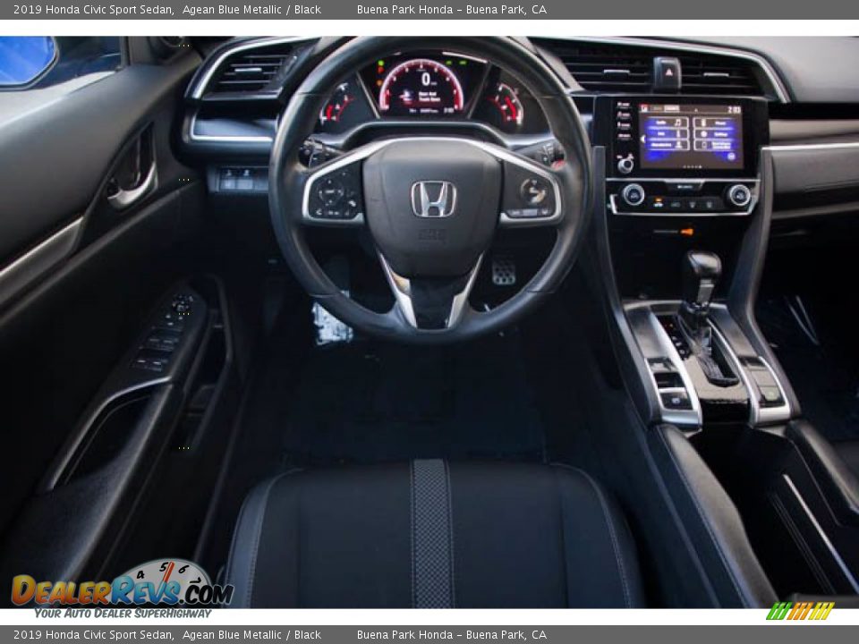 2019 Honda Civic Sport Sedan Agean Blue Metallic / Black Photo #5