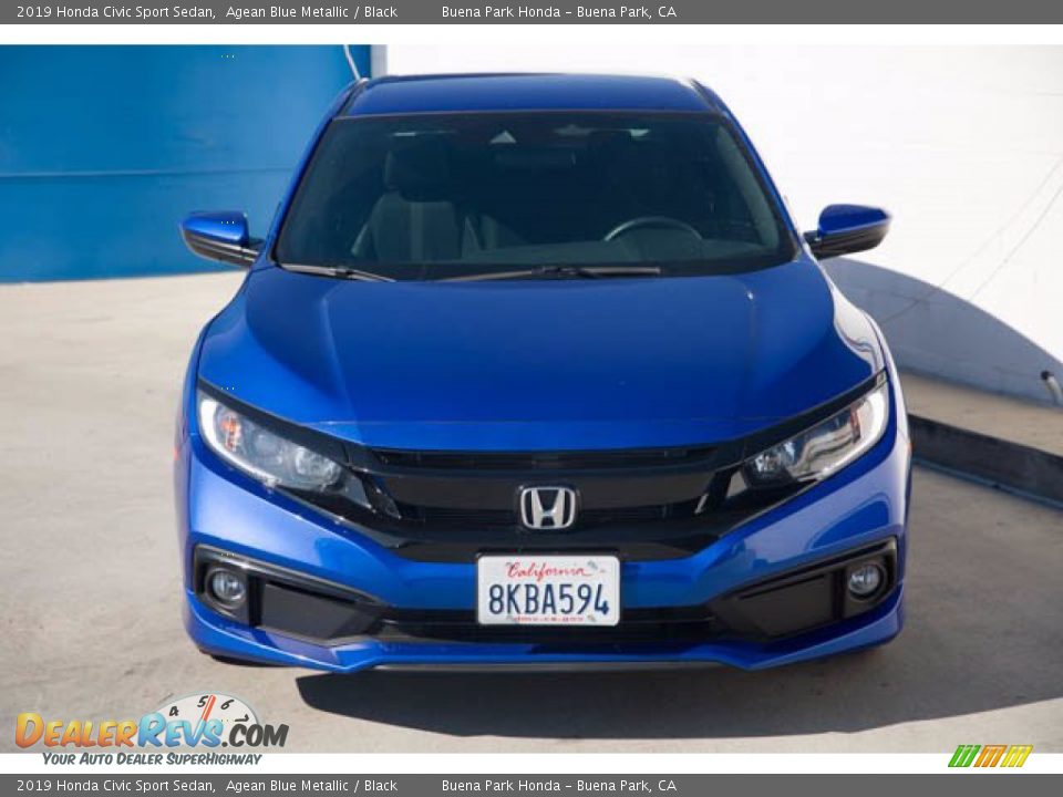 2019 Honda Civic Sport Sedan Agean Blue Metallic / Black Photo #7
