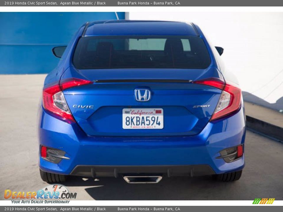 2019 Honda Civic Sport Sedan Agean Blue Metallic / Black Photo #9