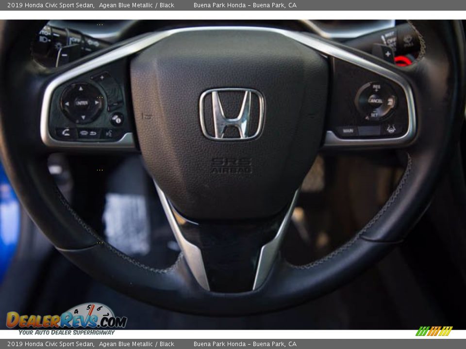2019 Honda Civic Sport Sedan Agean Blue Metallic / Black Photo #13